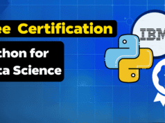 FREE Python for Data Science Certification by IBM IBM free python certifications
